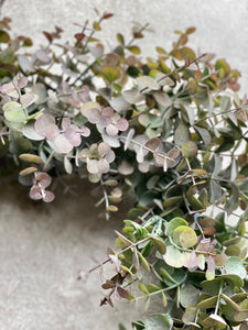 Large Eucalyptus Wreath - 50cm Faux Christmas Front Door Wreath Artificial All Year Round Wreath Outdoor/Indoor Wreath