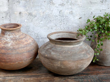 Load image into Gallery viewer, Unique Indian Clay Rustic Pot Vintage Handmade Terracotta Vase One Of A Kind Approx Size 30-40cm