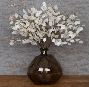 Artificial Silver Dollar Spray Lunaria Faux Honesty Branch Winter Seed Head Branches Christmas Stems For Vase