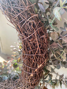 Large Eucalyptus Wreath - 50cm Faux Spring Front Door Wreath Artificial All Year Round Wreath Outdoor/Indoor Wreath