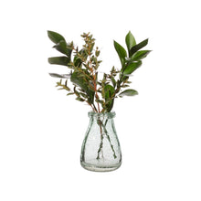 Load image into Gallery viewer, Recycled Glass Bud Vase | Green Tint | Dried Flower Vase | Organic Jar Shape | Height 11.5 cm