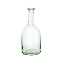 Load image into Gallery viewer, Recycled Glass Bottle Neck Vase | Green Tint | Dried Flower Vase | Organic Shape | Height 21 cm