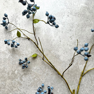 Blueberry Stem Artificial Blue Berry Stems Faux Winter Berry Branch Artificial Berries Artificial Blueberries Branches