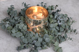 Eucalyptus Wreath Small Artificial Greenery Wreath Decorative Candle Ring Wedding Table Decoration Party Decor 30cm Diameter