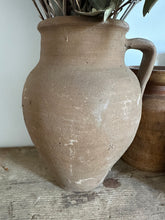 Load image into Gallery viewer, Terracotta Rustic Pot With Handle | Vintage Turkish Vase | Wabi Sabi Vase | Height Approx 24cm
