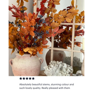 Real Preserved Copper Beech Bunch | Autumn Shades | Dried Autumnal Foliage Leaves | Length approx 70cm